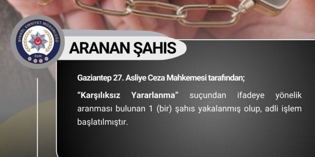 Bingöl’de Aranan 3 Şüpheli Yakalandı