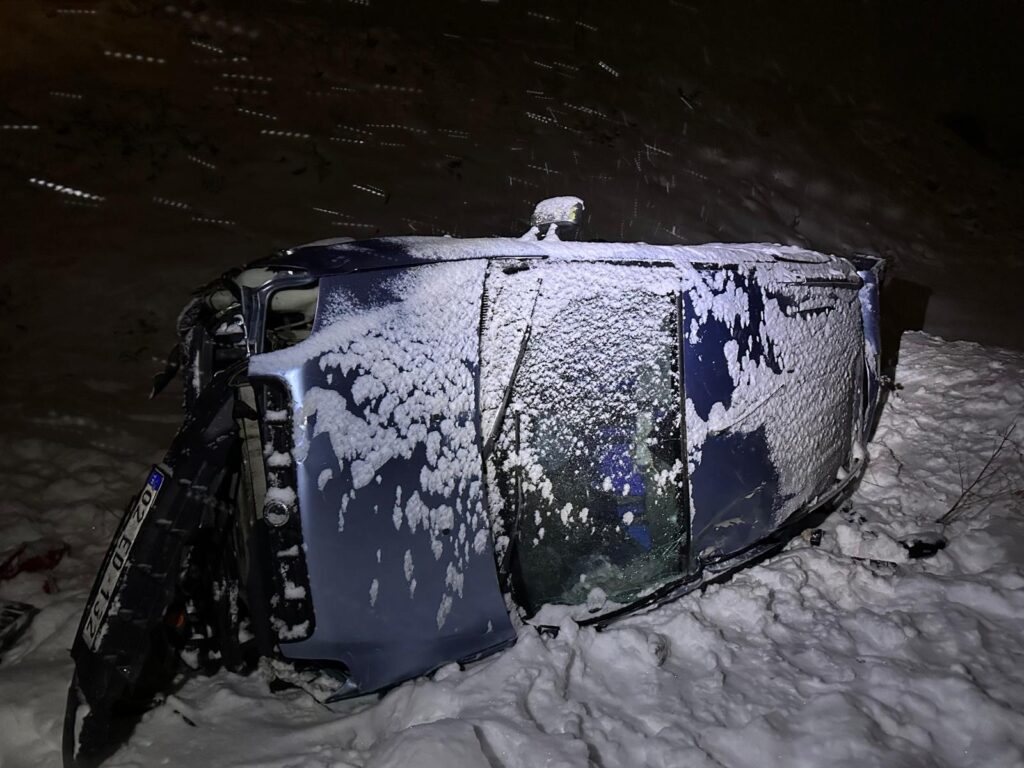 Malatya’da Otomobil Şarampole Yuvarlandı: 1 Yaralı