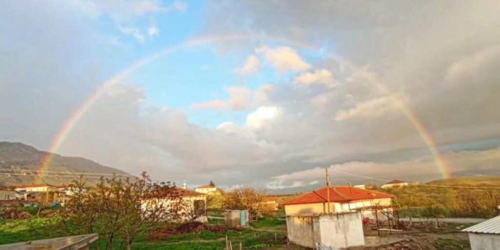 Elazığ’da Sağanak Sonrası Oluşan Gökkuşağı Hayran Bıraktı
