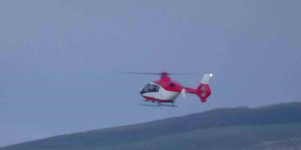 Ambulans helikopter 10 günlük bebek için havalandı