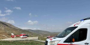 Ambulans helikopter kafa travması geçiren hasta için havalandı