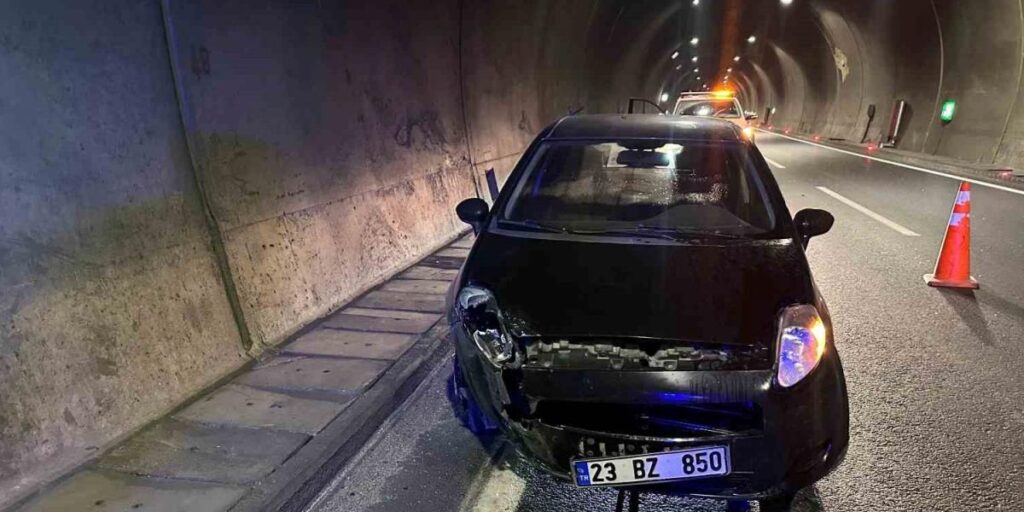 Erkenek  tünelinde trafik kazası: 1 yaralı