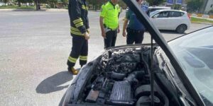 Erzincan’da araç yangını