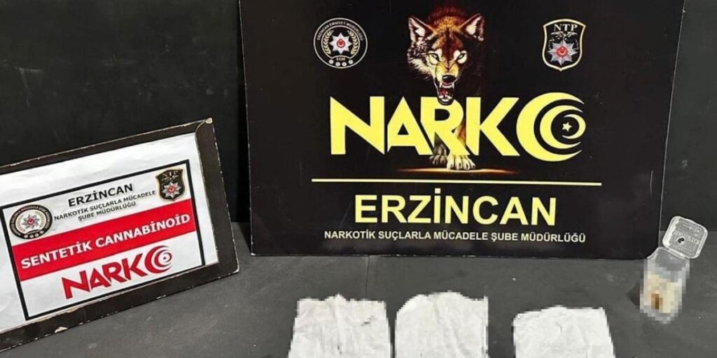 Erzincan’da bir miktar uyuşturucu ele geçirildi