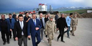 Erzurum Valisi Çiftçi, olay yerinde incelemelerde bulundu