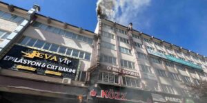 Erzurum’da korkutan baca yangını