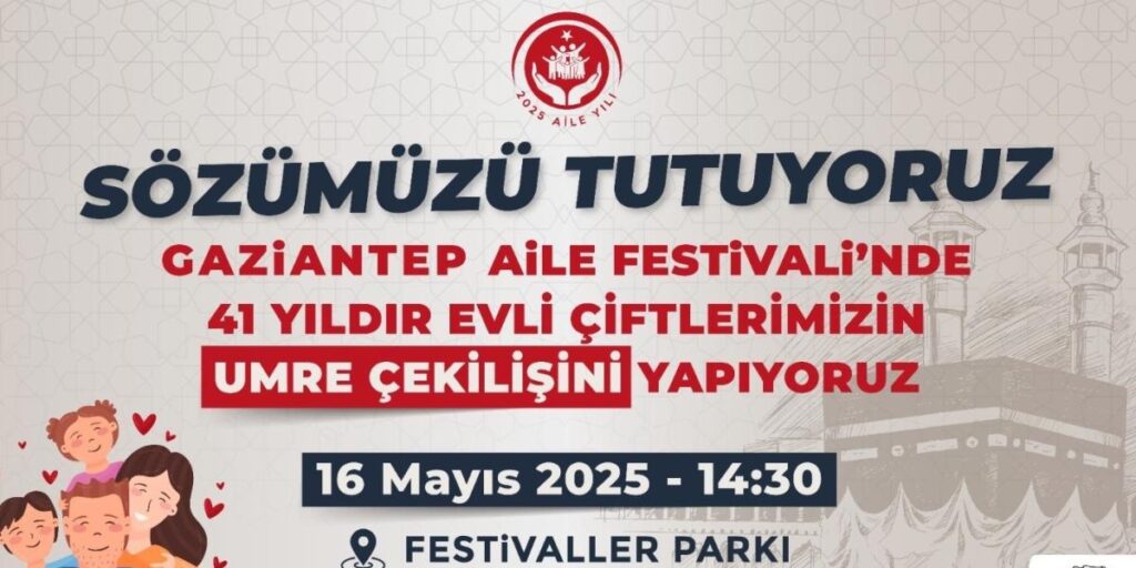 Gaziantep Aile Yılı Festivali için geri sayım başladı