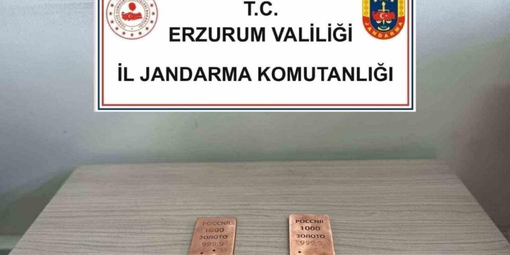 Jandarma Erzurum’da 2 kilo sahte külçe altın ele geçirdi
