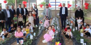 Kahta’da miniklerden çilek hasadı