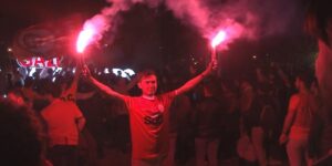 Kars’ta Galatasaraylılar sokaklara akın etti