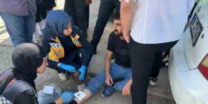 Otomobil ile motosiklet çarpıştı: 1 yaralı