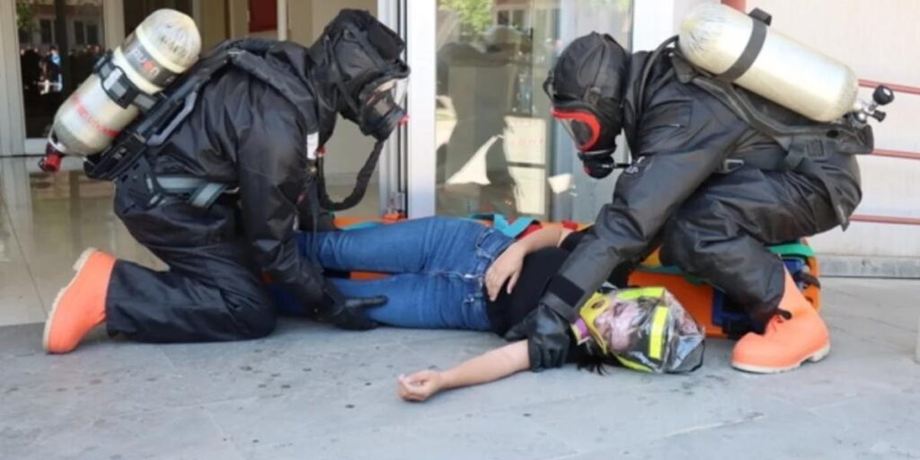 Sağlık Hizmetleri MYO’da KBRN ve yangın tatbikatı gerçekleştirildi