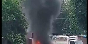 Siverek’te park halindeki otomobil alev aldı