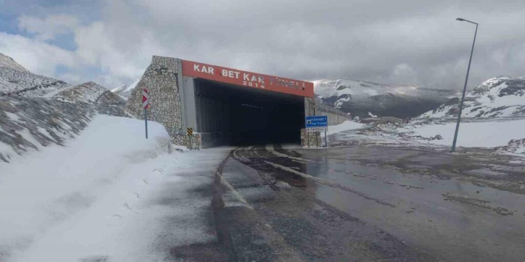 Van’da dağların zirvesinde kar, ovalarında çiçek