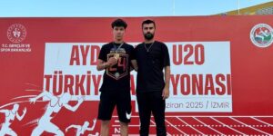 Adil Sani Konukoğlu Spor Lisesi öğrencisi Furkan Kanlı atletizmde Türkiye şampiyonu oldu