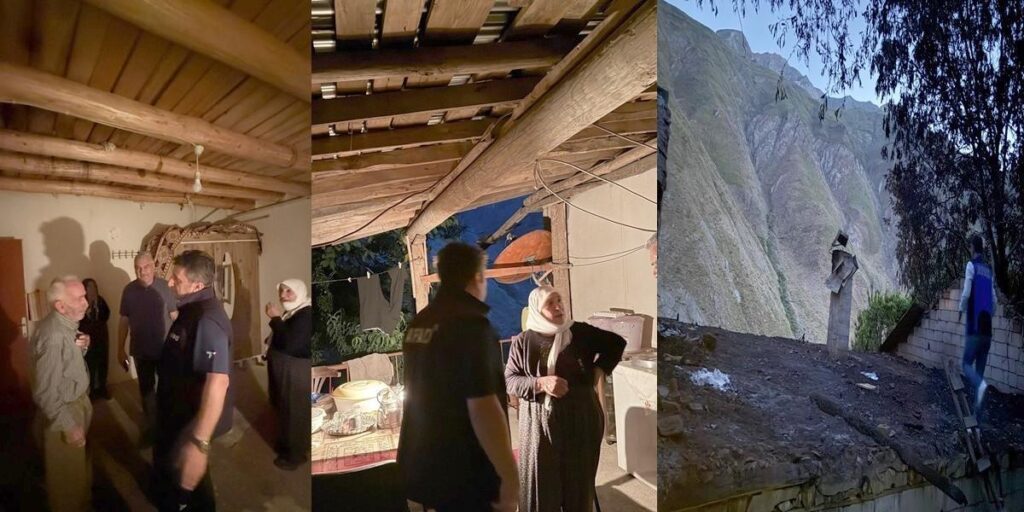 AFAD, Yangında evi zarar gören aileyi ziyaret etti