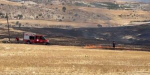 Anız yangını korkuttu