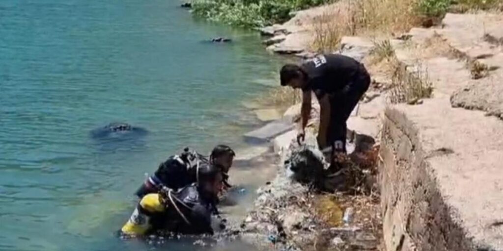 Dicle Baraj Gölü’nün altında temizlik çalışması yapıldı