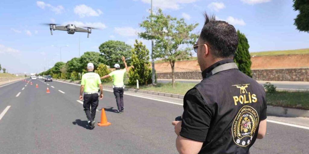 Elazığ’da bayram öncesi dron destekli trafik denetimi