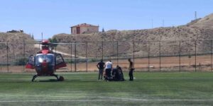 Kalp krizi geçiren hasta hava ambulansı ile Malatya’ya sevk edildi