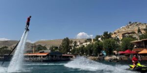 Şanlıurfa ilk defa flyboard ve jet ski gösterisine sahne oldu
