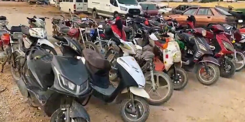 Şanlıurfa’da çalıntı ve hacizli 28 motosiklet ele geçirildi