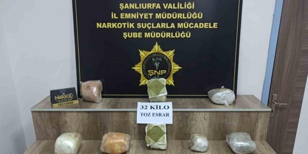 Siverek’te 32 kilo esrar ele geçirildi