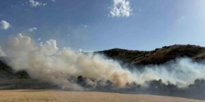 Bitlis’te buğday tarlasında çıkan yangın büyümeden söndürüldü