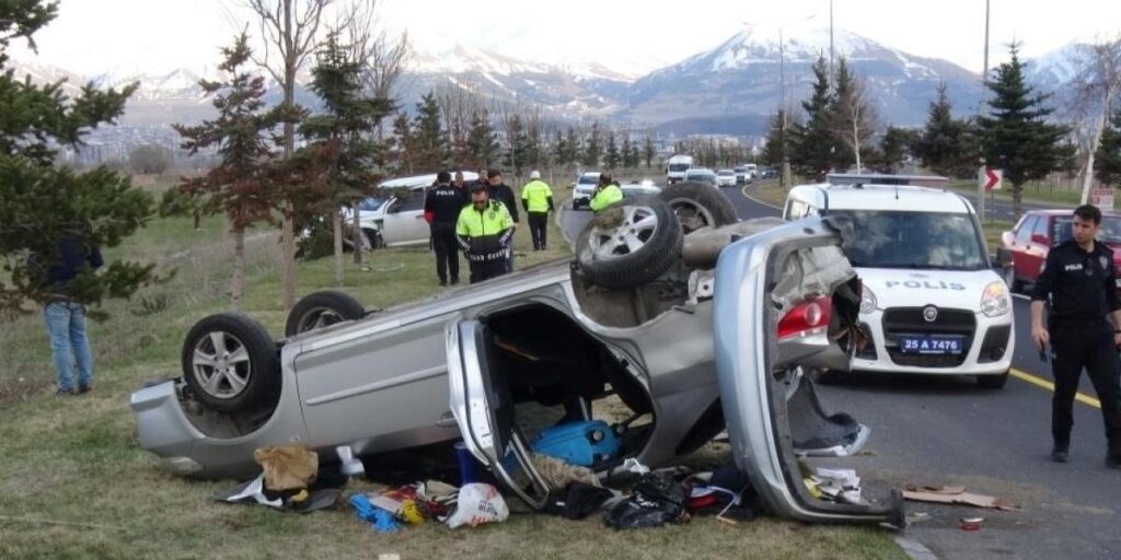 Erzurum kent merkezinde 6 aylık trafik kazası bilançosu