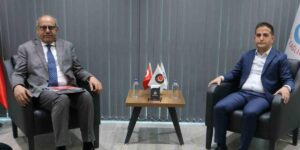 ILO Türkiye Ofisi Direktörü Hassan, HAK-İŞ Diyarbakır İl Başkanı Aküzüm ile görüştü