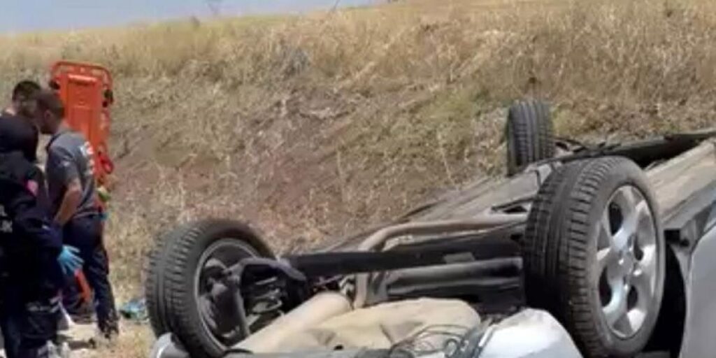 Siirt’te takla atan otomobilin sürücüsü yaralandı