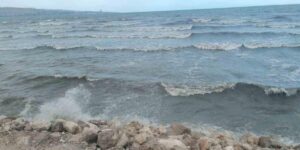 Van Gölü rüzgarla coştu: Dalgalar sahili dövdü