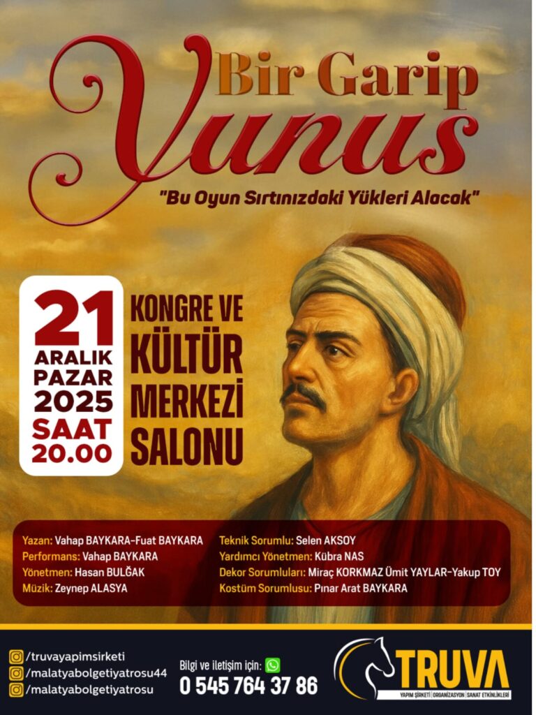Malatya’da Yunus Emre Oyunu Sahnelenecek