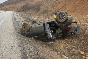Doğanşehir’de Bayram Yolunda Kaza Ucuz Atlatıldı