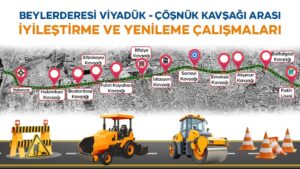 Beylerderesi İle Çöşnük Arasında Yol Yenileme Başlıyor