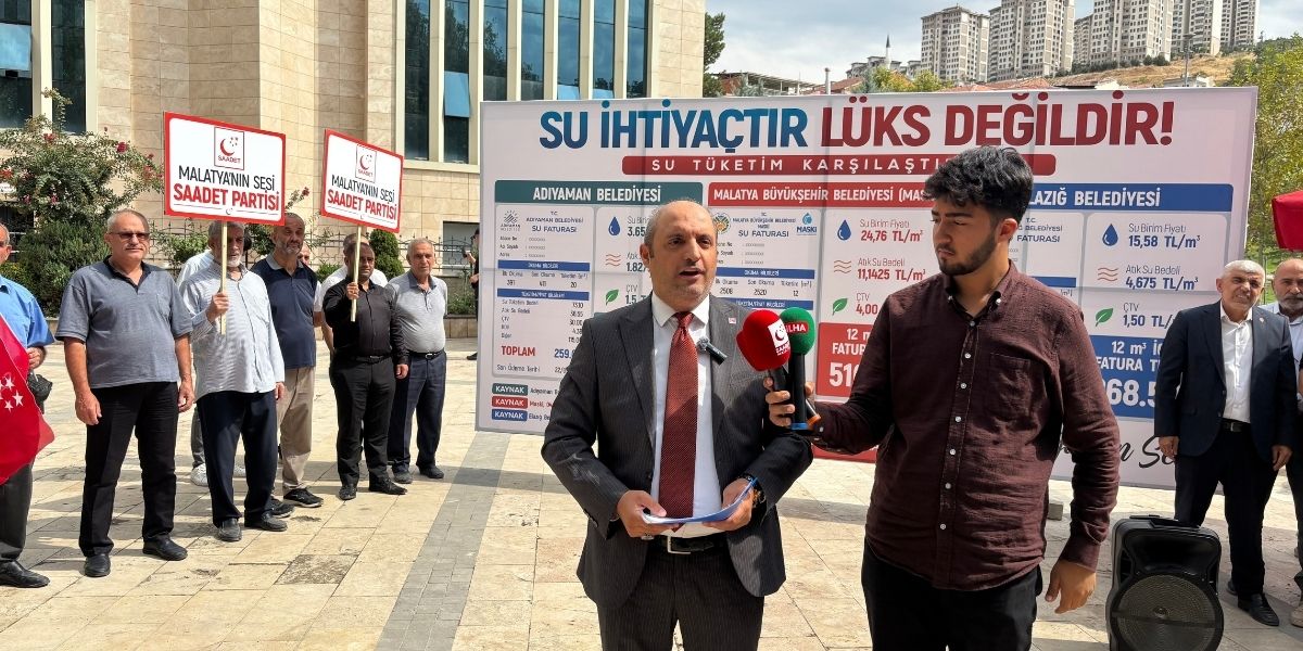 Saadet Partisi Malatya İl Başkanı Hamza Paşahan’dan MASKİ’ye Su Faturası Tepkisi