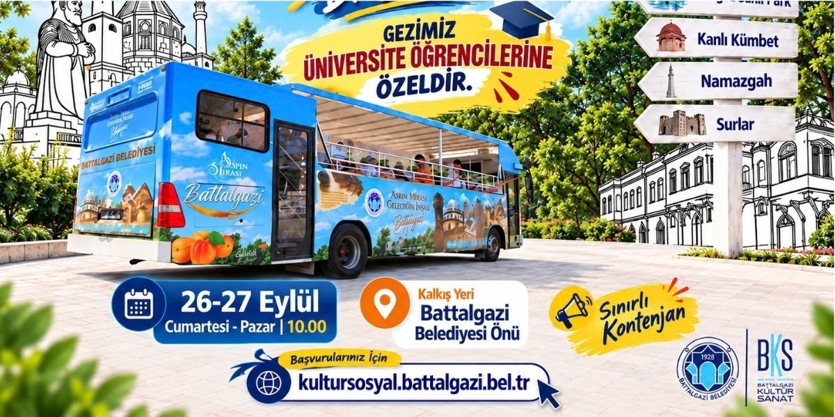 Battalgazi’de Üniversitelilere Tarih ve Kültür Turu: Başvurular Başladı