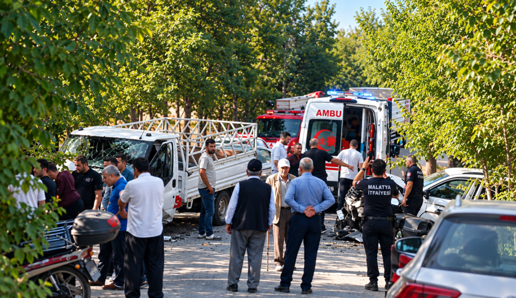 Malatya’da 2 Araç Birbirine Girdi: 2 Yaralı