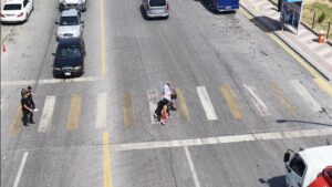 Malatya’da yaya geçitleri havadan denetlendi