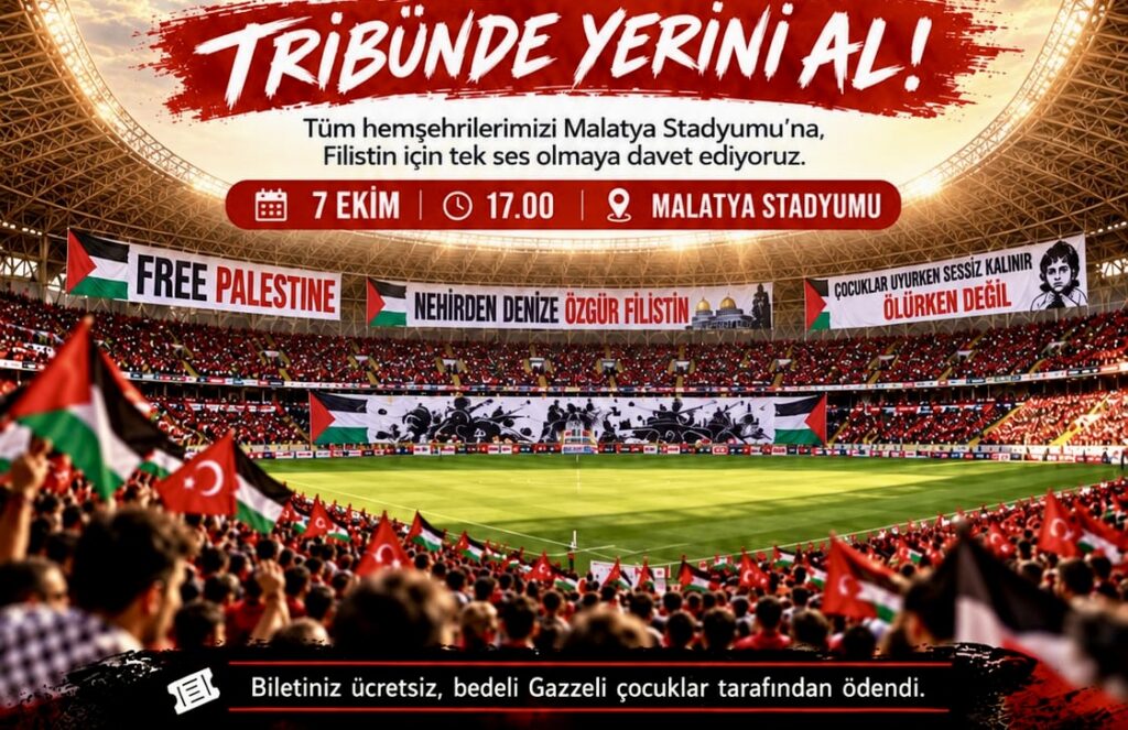 Yeşilyurtspor- Siirt Spor Maçında Gazze’ye Destek Mesajı Verilecek